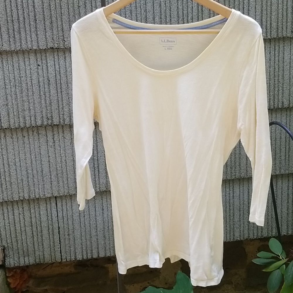 LL Bean White Top